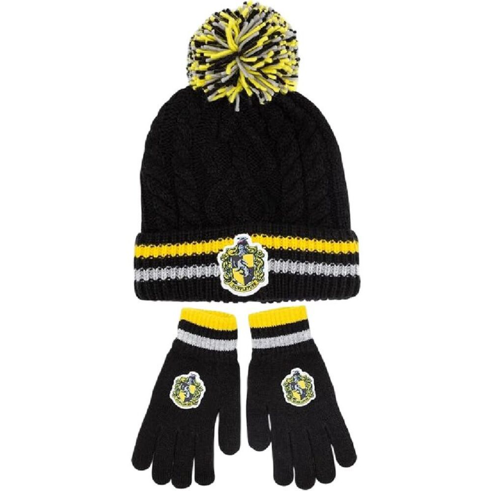 Harry Potter Boys Hogwarts Beanie & Gloves Set / Black